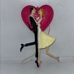 Romantic Couple Heart dancing ornament.